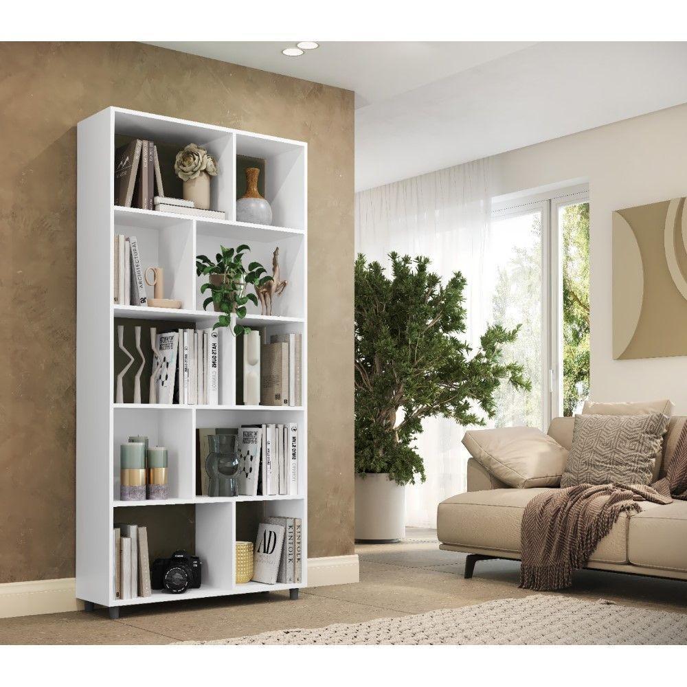 Estante Com Divisórias Em Mdp Branco 1,69 X 0,91 M Splendore - 4