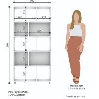 Estante Com Divisórias Em Mdp Branco 1,69 X 0,91 M Splendore - 3
