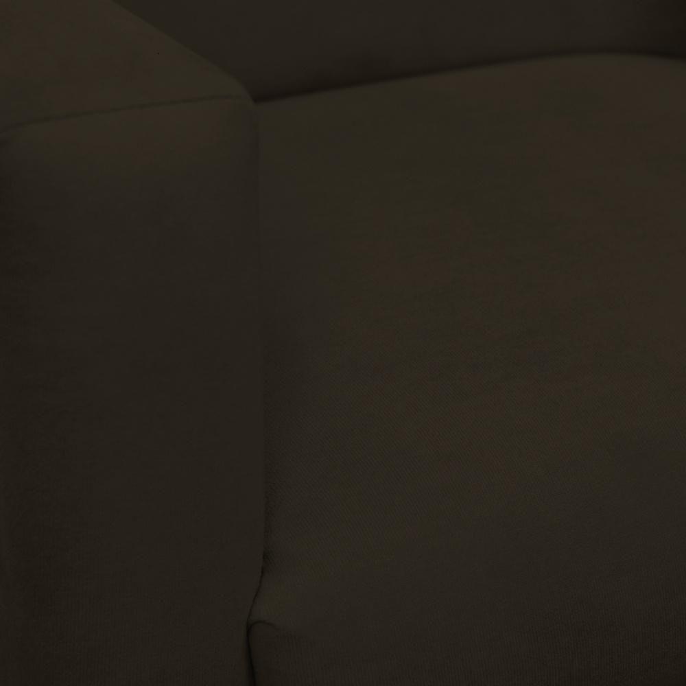 Kit 2 Poltronas Com Puff Redondo Para Sala Nina Marrom Escuro - 4