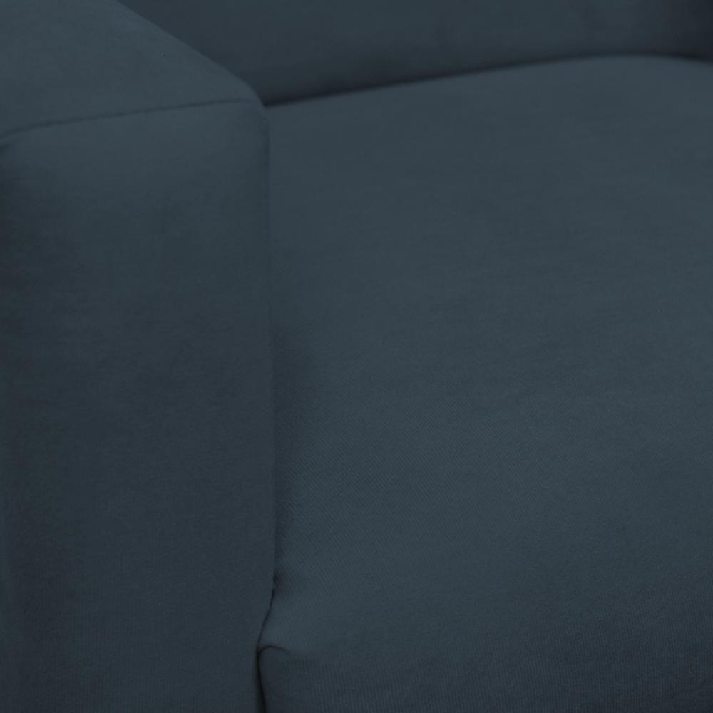 Kit 2 Poltronas Com Puff Redondo Para Sala Nina Azul Marinho - 4