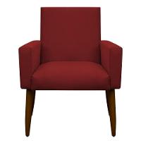 Kit 2 Poltronas Com Puff Redondo Para Sala Nina Vermelho - 2