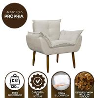 Poltrona Decorativa Para Consultório Opala Suede Herrero Bege - 7