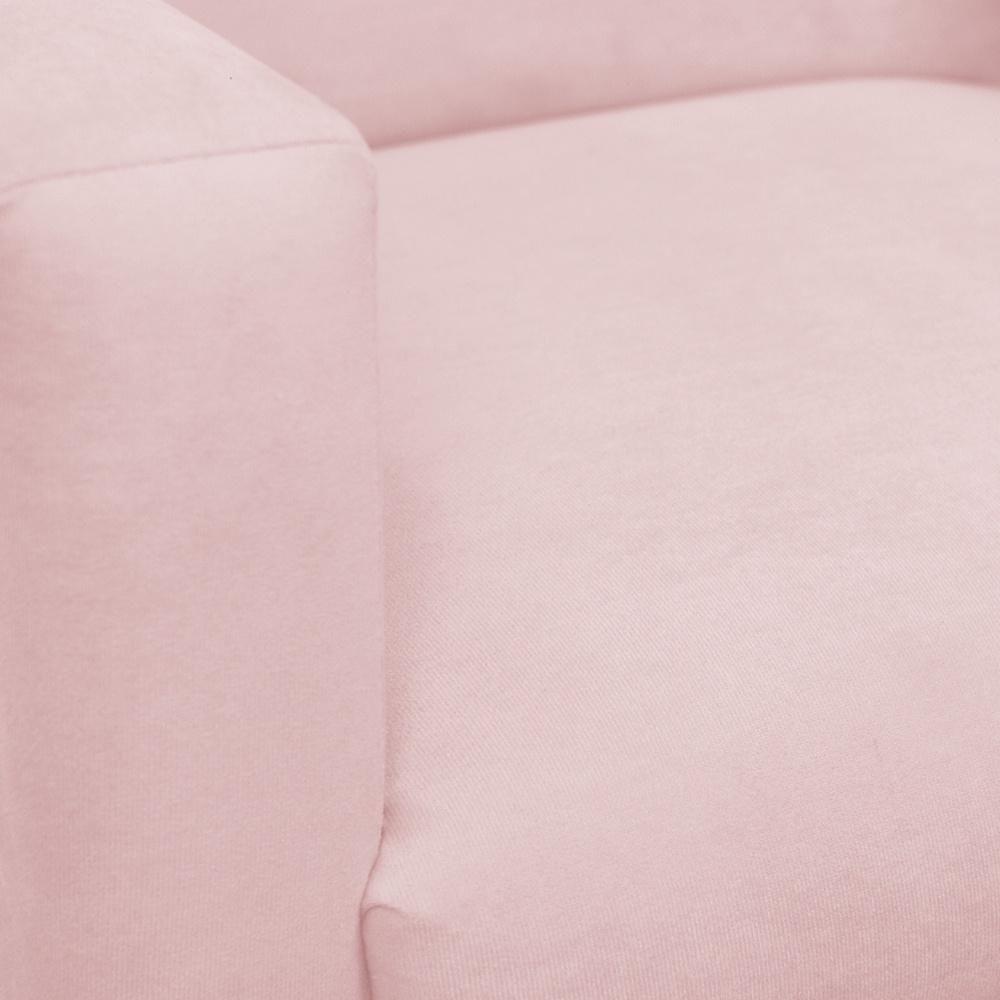 Kit 2 Poltronas Com Puff Redondo Para Sala Nina Rosa Bebê - 4