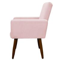 Kit 2 Poltronas Com Puff Redondo Para Sala Nina Rosa Bebê - 3