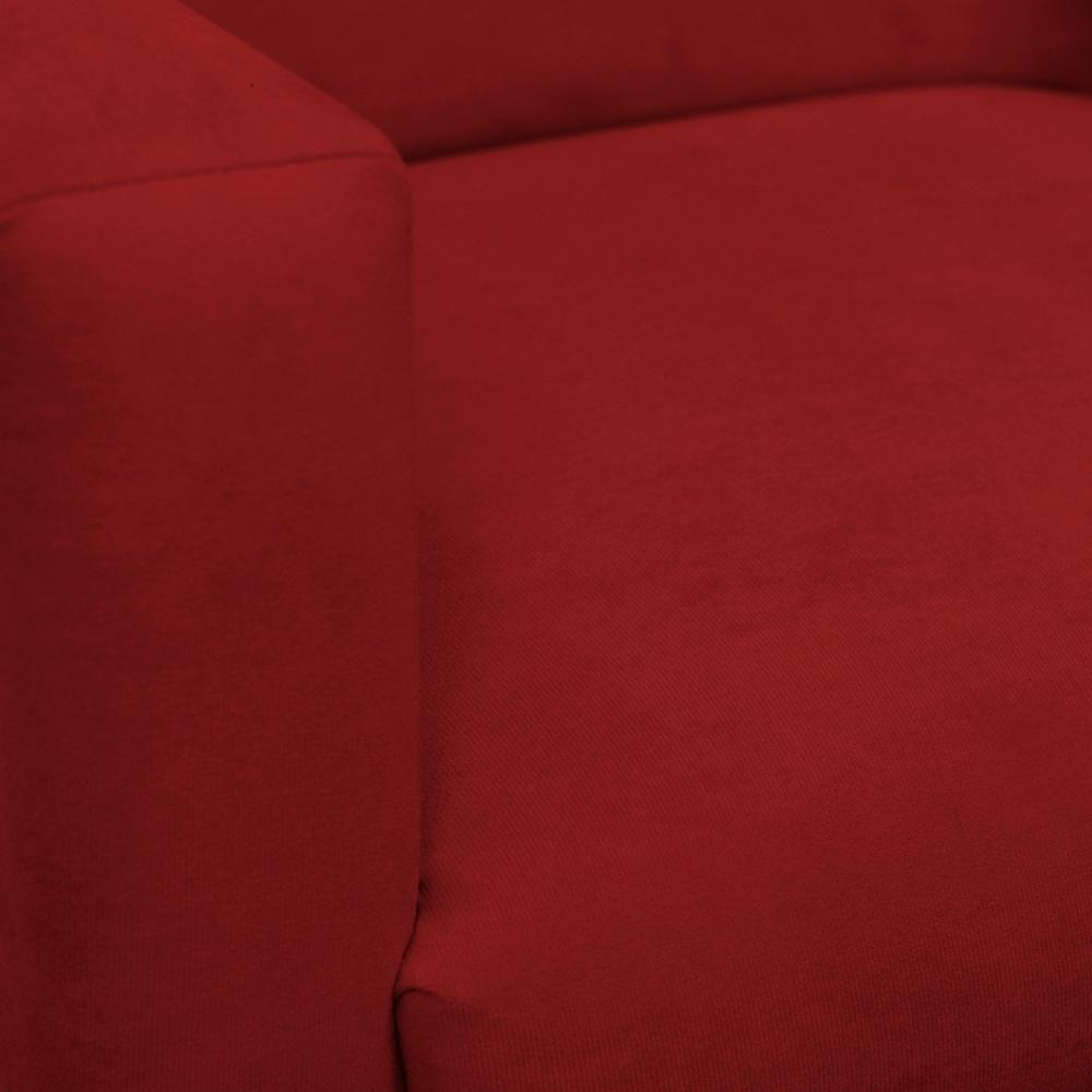 Kit 4 Poltronas Para Sala Pés De Madeira Nina Vermelho - 5