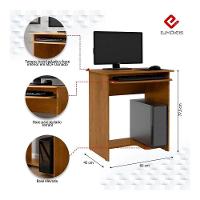 Mesa Escrivaninha Para Computador Prática 65cm Ej Móveis Freijó - 3