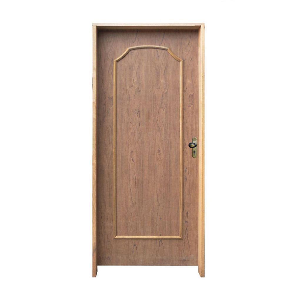 Porta Pm-9 1 Lado P.imbuia 72 X 2.10 Batente Misto 14cm Fechadura Externa Lado Esquerdo - Rodam - 1