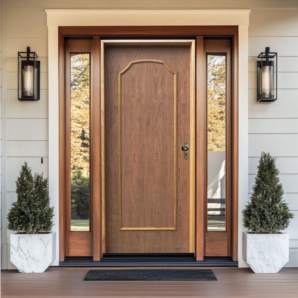 Porta Pm-9 1 Lado P.imbuia 72 X 2.10 Batente Misto 14cm Fechadura Externa Lado Esquerdo - Rodam - 2