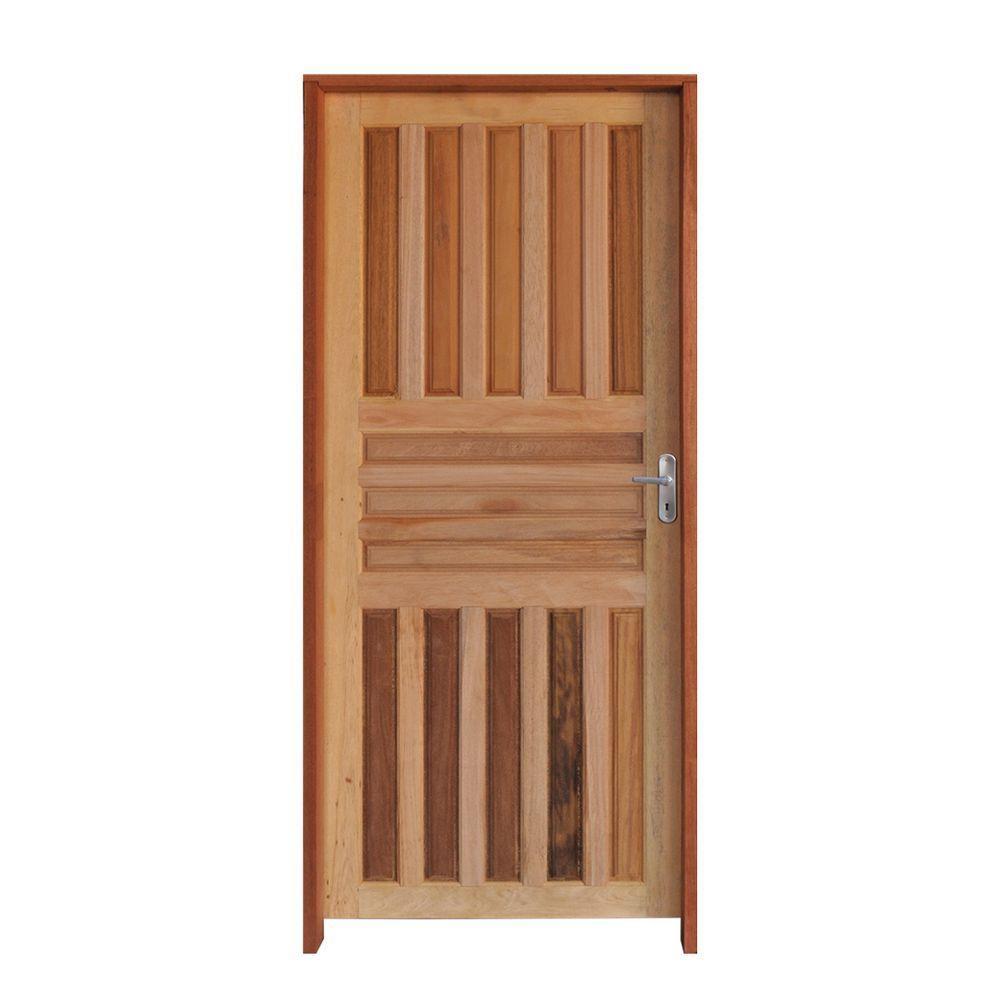 Kit Porta Americana Mista 70 X 2.10 Batente 11 Cm Fechadura Comum Lado Esquerdo - Rodam - 1