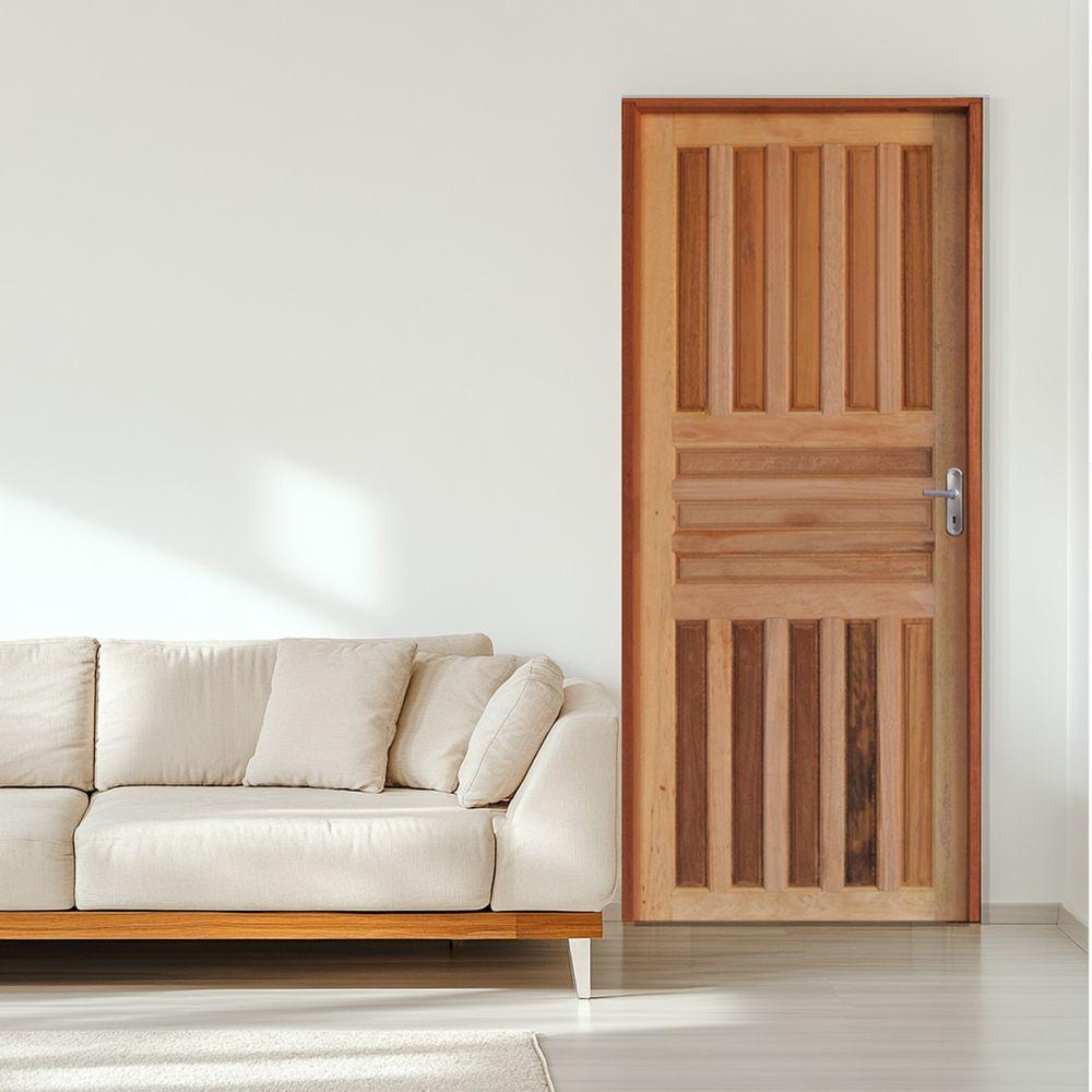 Kit Porta Americana Mista 70 X 2.10 Batente 11 Cm Fechadura Comum Lado Esquerdo - Rodam - 2