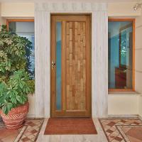 Kit Porta Couro Em Pé Com Visor 92 X 2.10 Batente 14 Cm Fechadura Externa Lado Direito - Rodam - 2