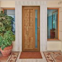 Kit Porta Couro Em Pé Com Visor 82 X 2.10 Batente 14 Cm Fechadura Externa Lado Esquerdo - Rodam - 2