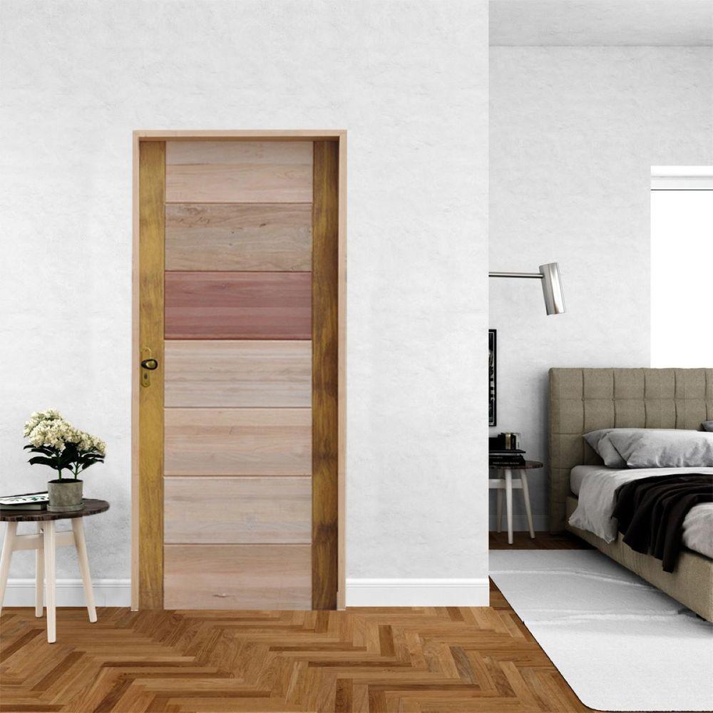 Porta Bbb Mista 72 X 2.10 Batente Misto 14 Cm Fechadura Externa Lado Direito - Rodam - 2