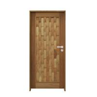 Kit Porta Couro Em Pé Eucalipto 82 X 2.10 Batente 14 Cm Fechadura Externa Lado Esquerdo - Rodam - 1