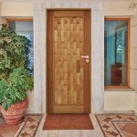 Kit Porta Couro Em Pé Eucalipto 82 X 2.10 Batente 14 Cm Fechadura Externa Lado Esquerdo - Rodam - 2