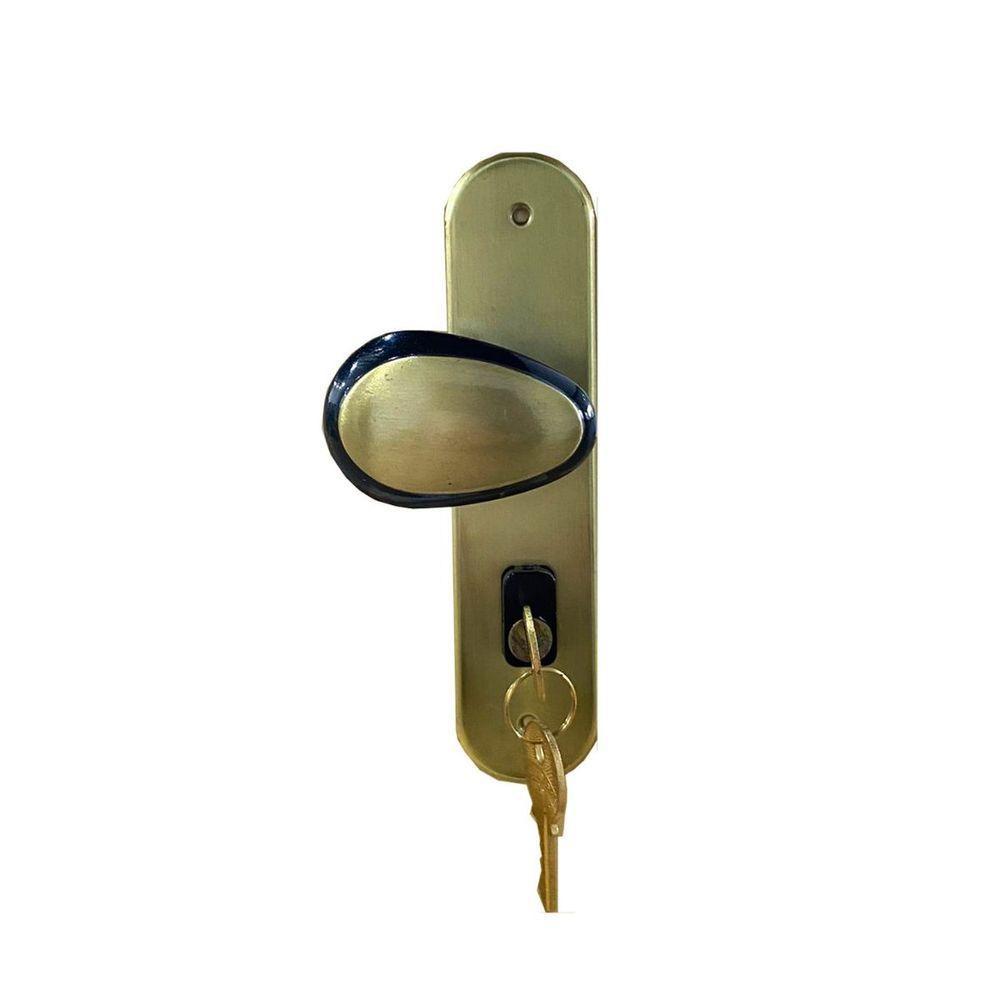 Kit Porta Lisa Padrão Imbuia 1.02 X 2.10 Batente 14cm Fechadura Externa Lado Direito - Hale - 3