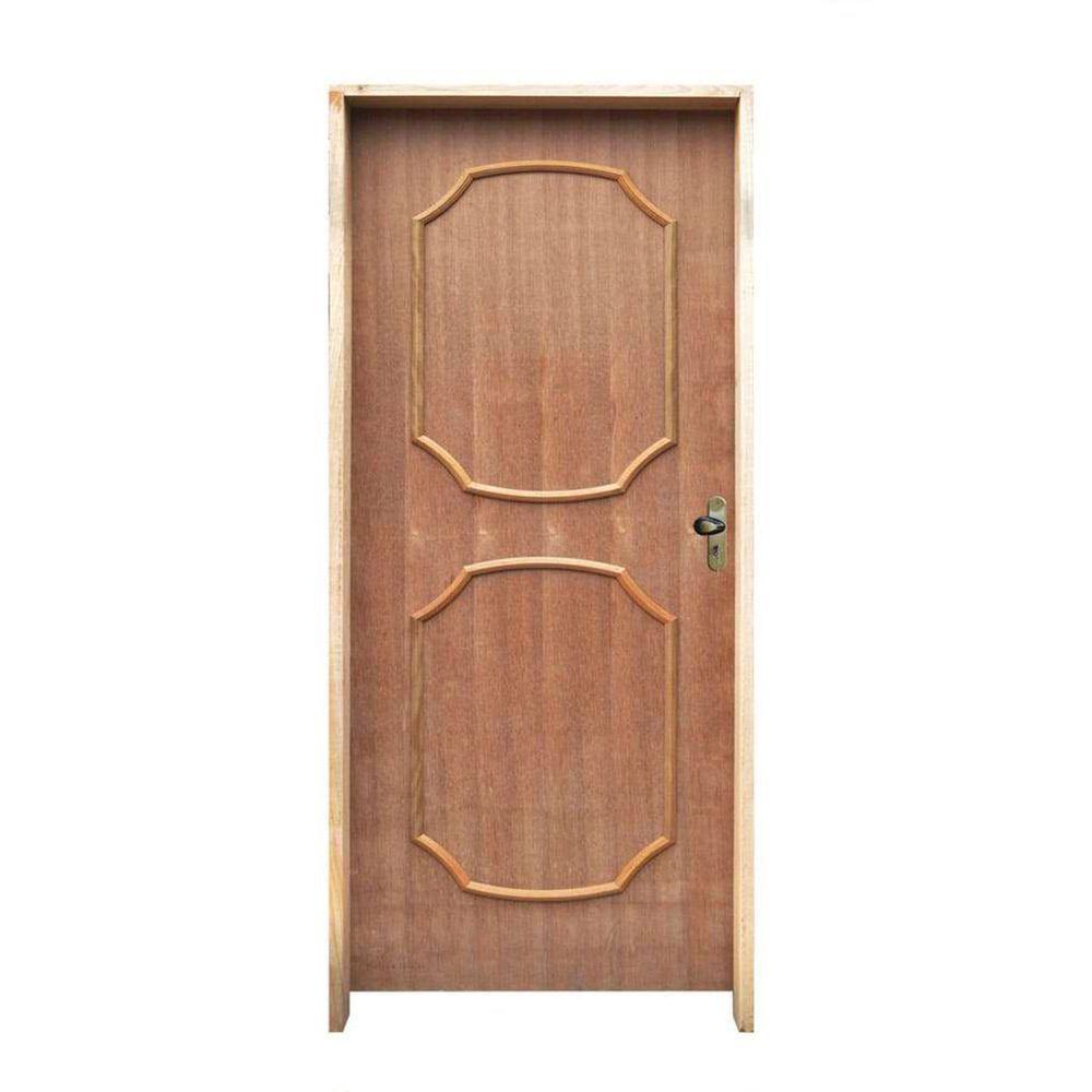 Porta Pm-01 M 1 Lado Padrão Imbuia 72 X 2.10 Batente Misto 14 Cm Fechadura Externa Lado Esquerdo - Rodam - 1