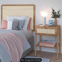 Cabeceira Solteiro 90cm E Mesa 1 Gaveta Arlo A10 Hanover - Mpozenato - 2