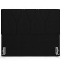 Cabeceira Cama Box Casal King 195cm Aura Suede W01 Preto - Mpozenato - 6