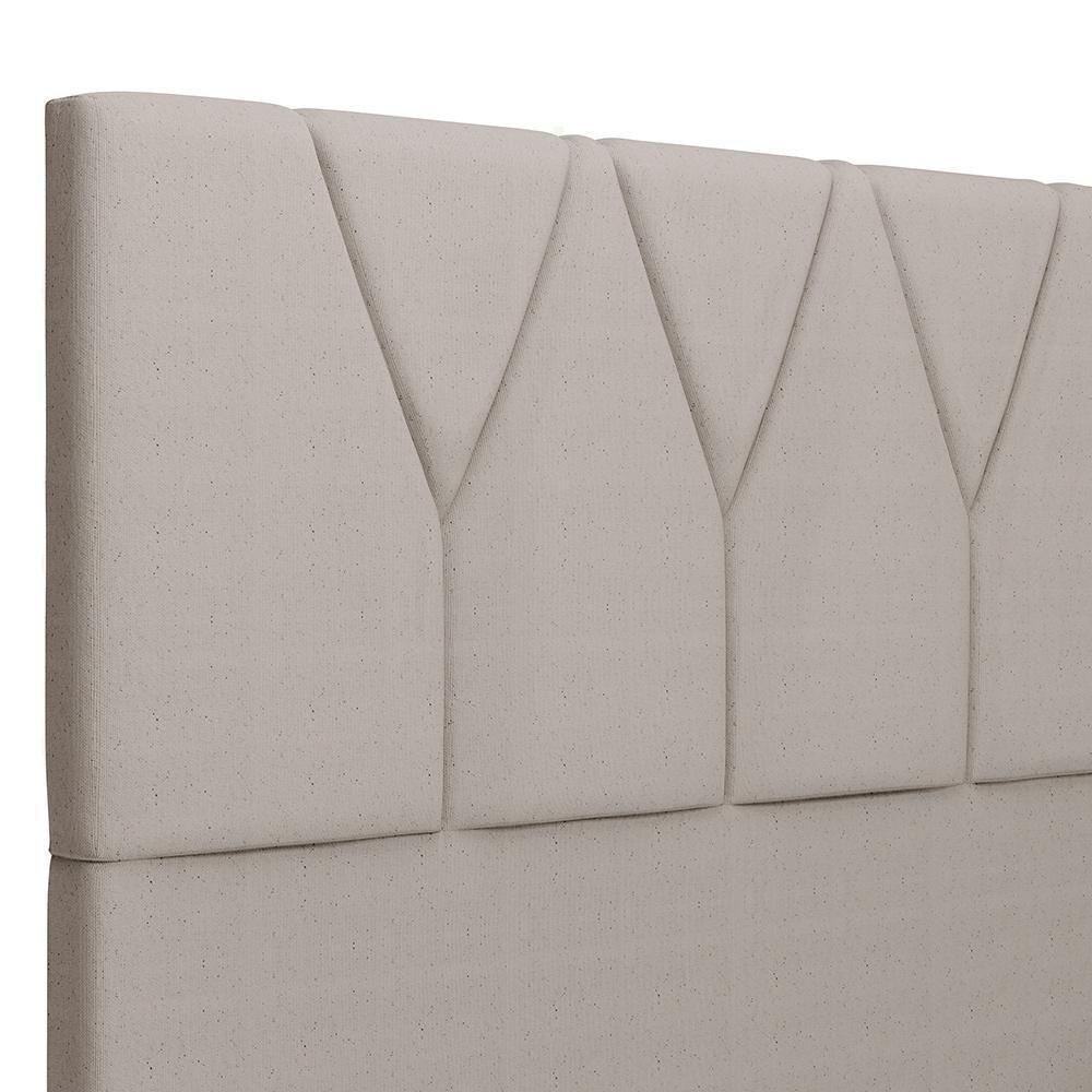 Cabeceira Cama Box Solteiro 100cm Aura Linho W01 Bege - Mpozenato - 5