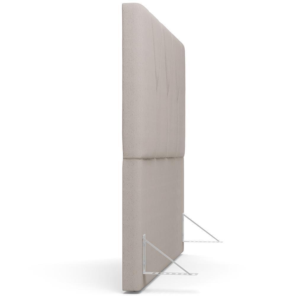 Cabeceira Cama Box Solteiro 100cm Aura Linho W01 Bege - Mpozenato - 6