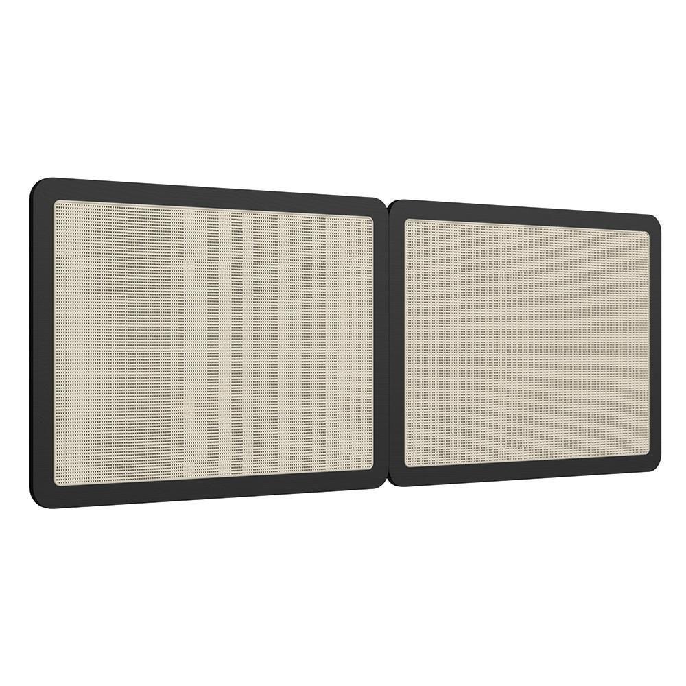 Cabeceira Casal Queen E 2 Mesas Pés Madeira Arlo A10 Nero/preto - Mpozenato - 7