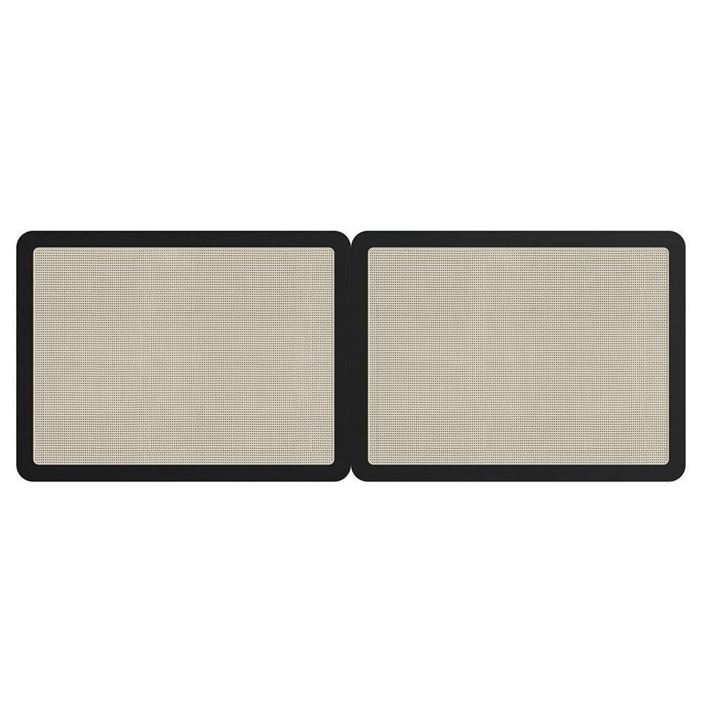 Cabeceira Casal Queen E 2 Mesas Pés Madeira Arlo A10 Nero/preto - Mpozenato - 9