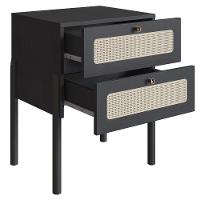 Cabeceira Casal Queen E 2 Mesas Pés Madeira Arlo A10 Nero/preto - Mpozenato - 8