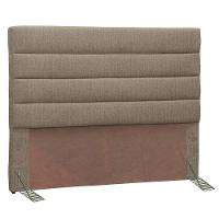 Cabeceira Cama Box Casal King 195cm Greta Linho E 2 Mesas De Cabeceira Flex Dm1 Branco - Mpozenato Linho Areia - 2