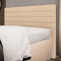 Cabeceira Cama Box Casal Queen 160cm Rubi W01 Linho Bege Escuro - Mpozenato - 2