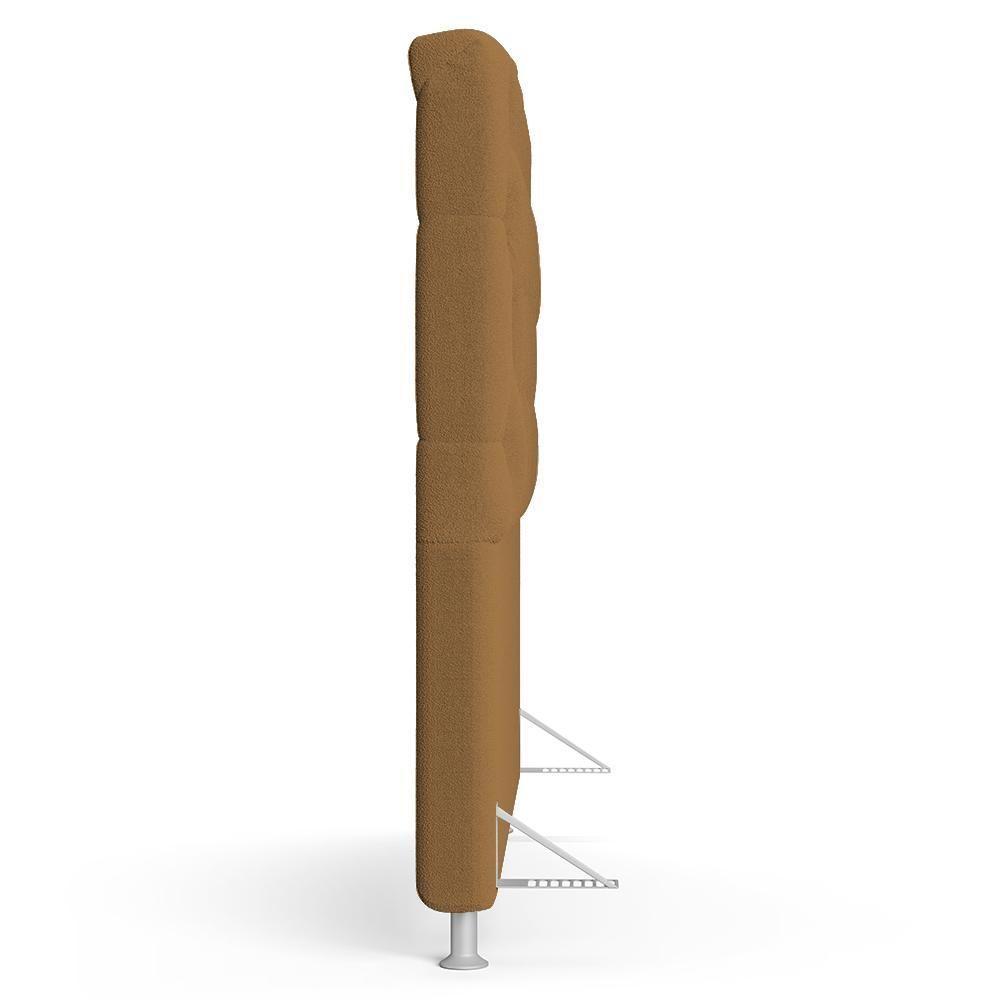 Cabeceira Casal Cama Box 140cm Cristal C16 Boucle Mostarda - Mpozenato - 7