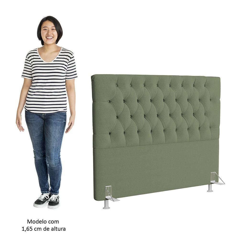 Cabeceira Casal King 195cm Cristal Boucle Oliva E 2 Mesas Laterais Plaza Lc1 Preto - Mpozenato - 6