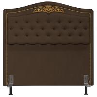 Cabeceira Cama Box Casal Queen 160cm Com Tachas Imperial Veludo J02 Chocolate - Mpozenato - 3