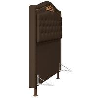 Cabeceira Cama Box Casal Queen 160cm Com Tachas Imperial Veludo J02 Chocolate - Mpozenato - 6