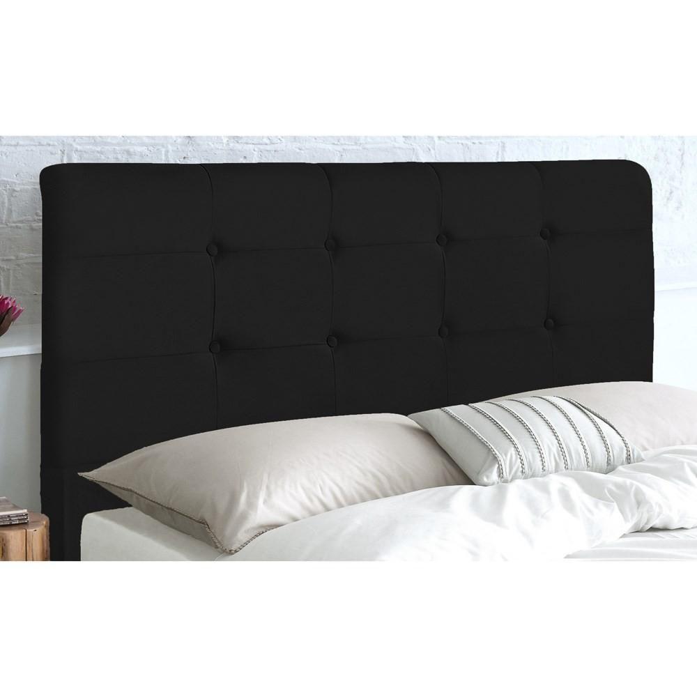 Cabeceira Cama Box Casal Queen 160cm Luna I02 Suede Preto - Mpozenato - 3