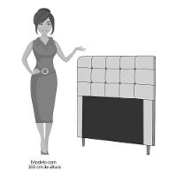 Cabeceira Cama Box Casal Queen 160cm Luna I02 Suede Preto - Mpozenato - 5