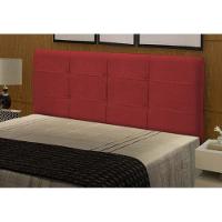 Cabeceira Cama Box Casal King 195cm London Veludo - Js Móveis Vermelho - 3
