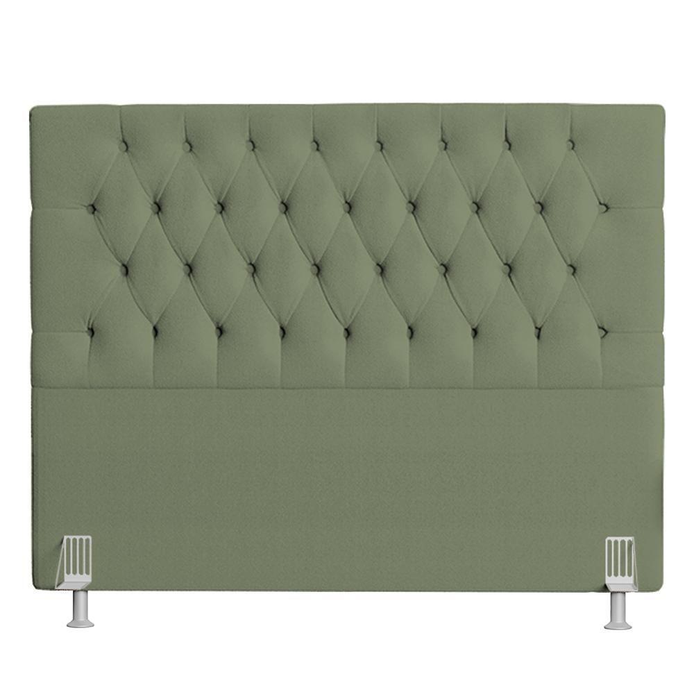 Cabeceira Casal Queen Cama Box 160cm Cristal C16 Boucle Verde Oliva - Mpozenato - 8