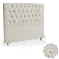 Cabeceira Casal Queen 160cm Cristal Boucle Bege E 2 Mesas Laterais Plaza Lc1 Preto - Mpozenato