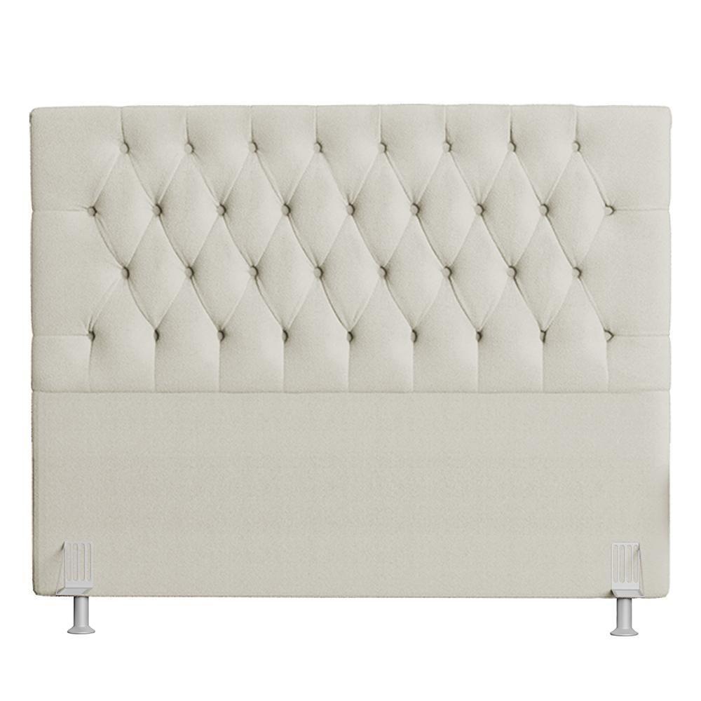 Cabeceira Casal Queen Cama Box 160cm Cristal C16 Boucle Bege - Mpozenato - 7