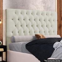Cabeceira Casal Queen Cama Box 160cm Cristal C16 Boucle Bege - Mpozenato - 2