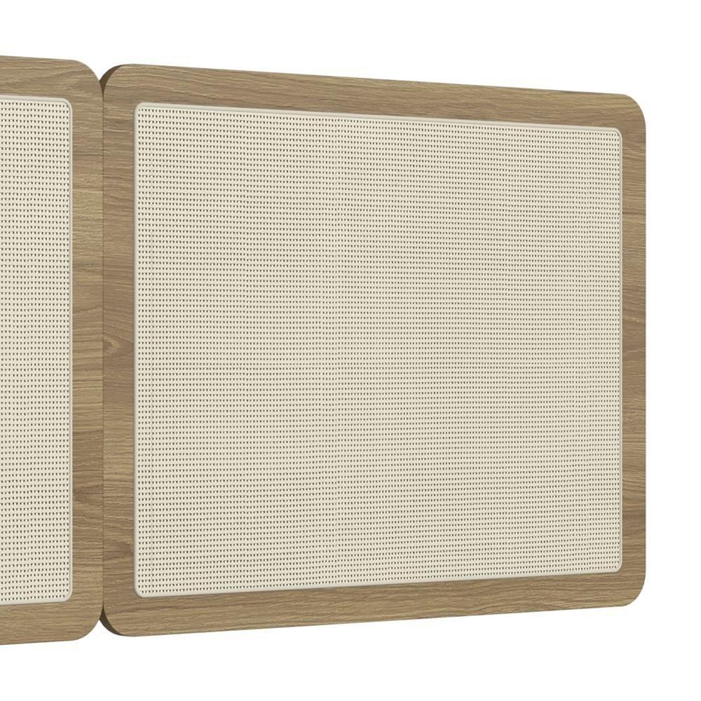 Cabeceira Casal Queen E 2 Mesas Pés Madeira Arlo A10 Hanover - Mpozenato - 10