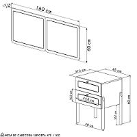 Cabeceira Casal Queen E 2 Mesas Pés Madeira Arlo A10 Hanover - Mpozenato
