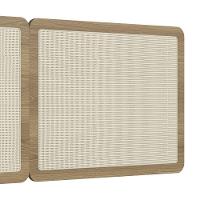 Cabeceira Casal Queen E 2 Mesas Pés Madeira Arlo A10 Hanover - Mpozenato - 10