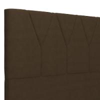 Cabeceira Cama Box Casal King 195cm Aura Suede W01 Marrom - Mpozenato - 5