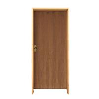 Kit Porta Lisa Padrão Imbuia 82 X 2.10 Batente 14cm Fechadura Interna Lado Direito - Hale - 1