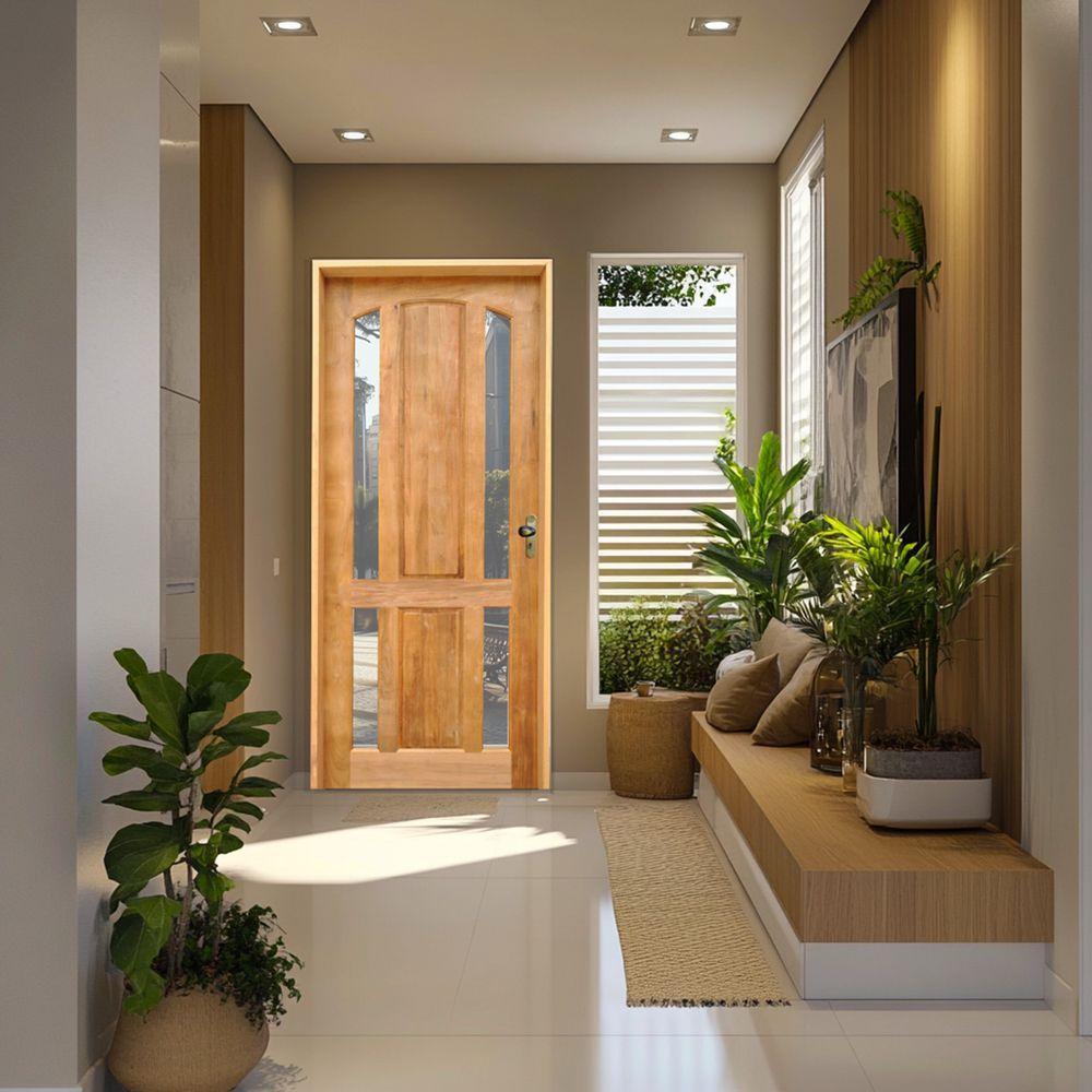 Kit Porta Elite Padrão Imbuia 82 X 2.10 Batente 14 Cm Fechadura Externa Lado Esquerdo - Rodam - 2