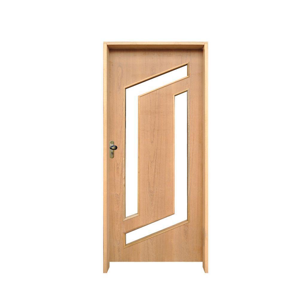 Porta 2l Vazados P.imbuia 82 X 2.10 Batente Misto 14cm Fechadura Externa Lado Direito - Rodam - 1