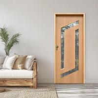 Porta 2l Vazados P.imbuia 82 X 2.10 Batente Misto 14cm Fechadura Externa Lado Direito - Rodam - 2