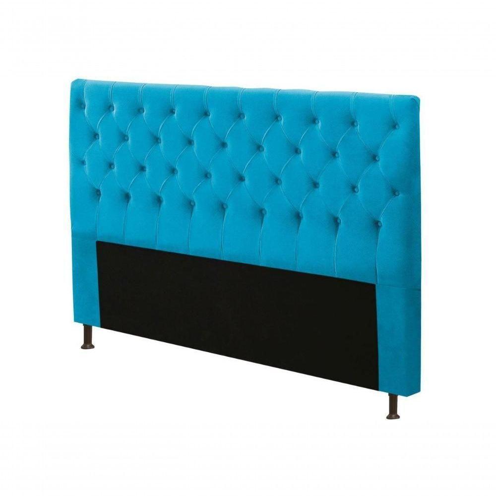 Cabeceira Cama Box Casal Queen 160cm Cristal Veludo - Js Móveis Cinza - 4